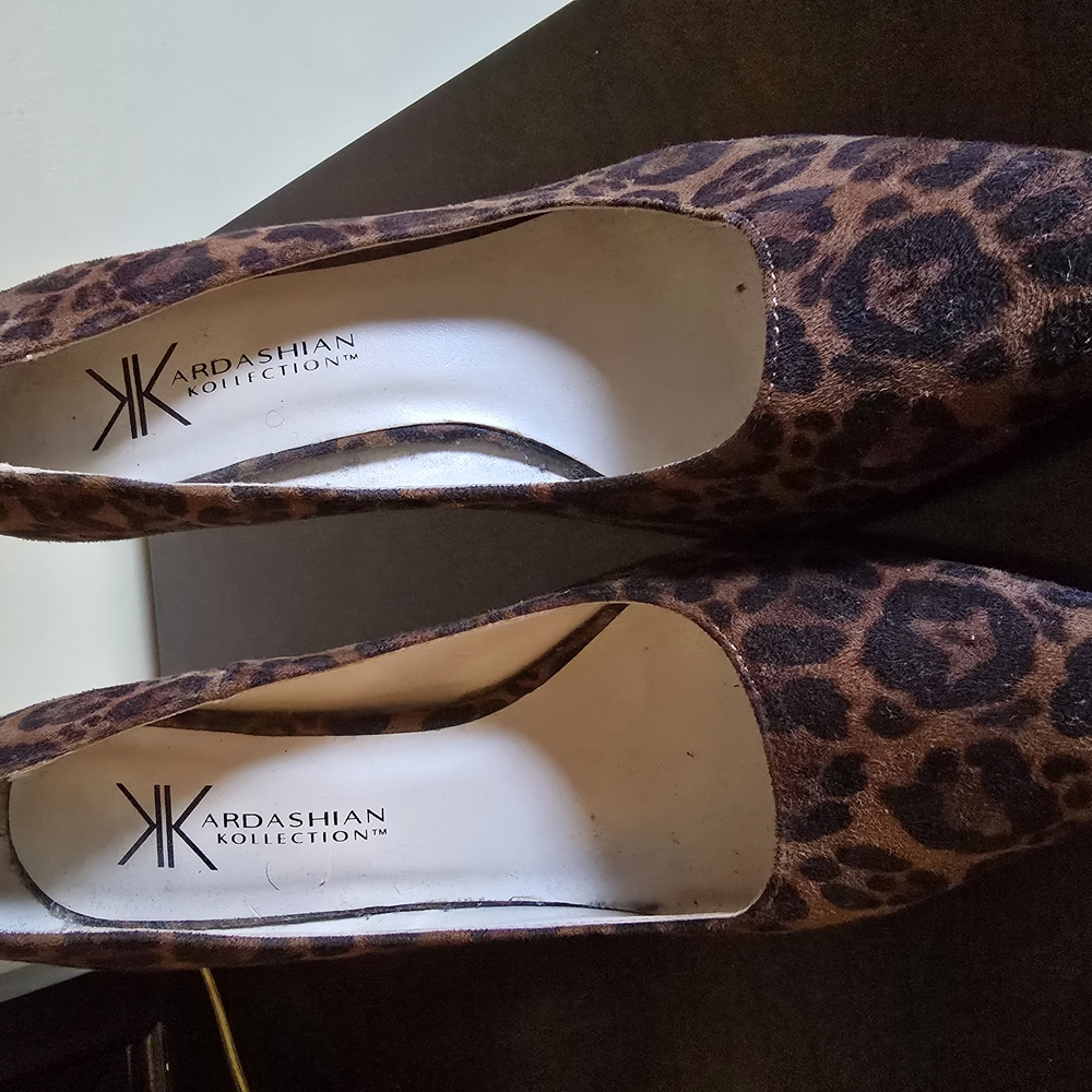 Kardashian Kollection Leopard Print Flats